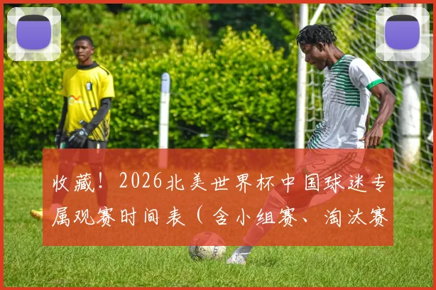 收藏！2026北美世界杯中国球迷专属观赛时间表（含小组赛、淘汰赛）
